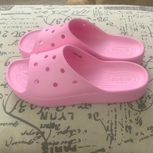 Crocs iconic comfort platform pink sandal